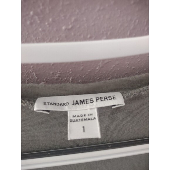Standard JAMES PERSE Olive Grey Crew Neck T-Shirt Tee Top Women's Size 1 Small - Picture 4 of 8